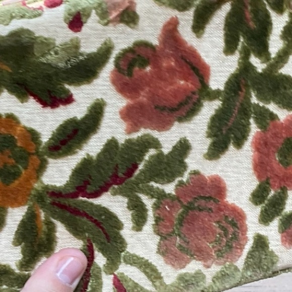 Vintage brown floral brocade tapestry brass hardware box purse handels - Picture 3 of 14